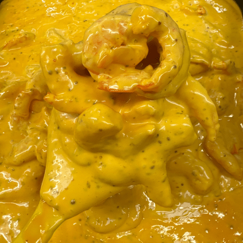 Garnelen in Honig-Senf Soße