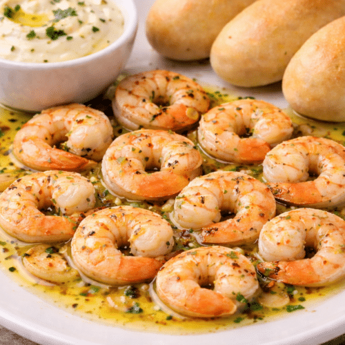 Gambas in Öliven Öl