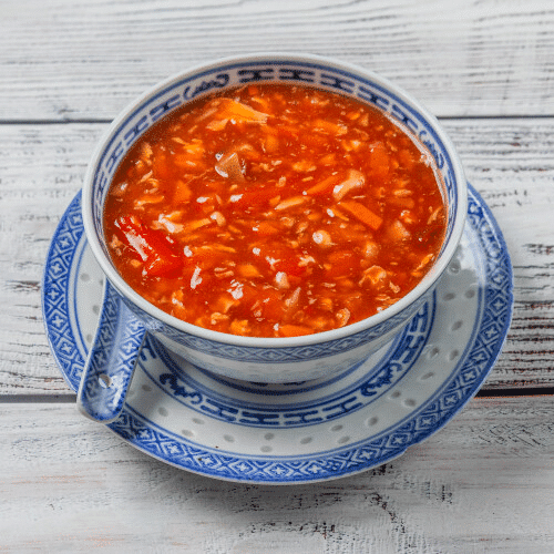 Peking-Gulaschsuppe (sauer-scharf)
