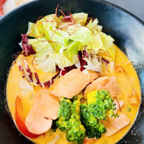 Red Curry mit Lachs