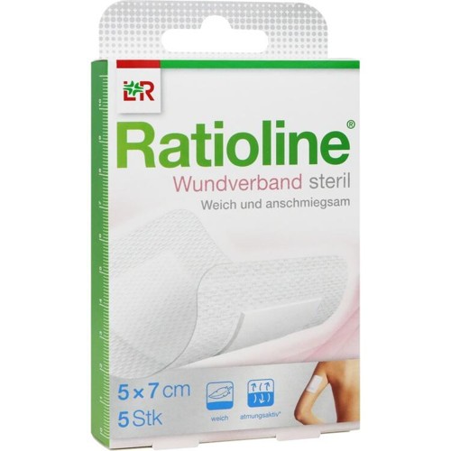 Ratioline Wundverband 7x5 cm steril 5 Stück