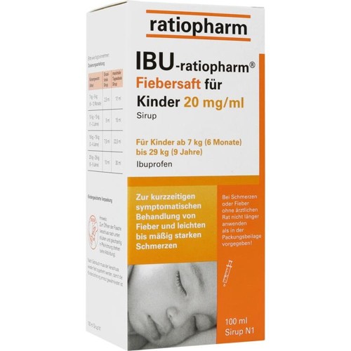 IBU-ratiopharm Fiebersaft für Kinder 20 mg/ml 100 Milliliter