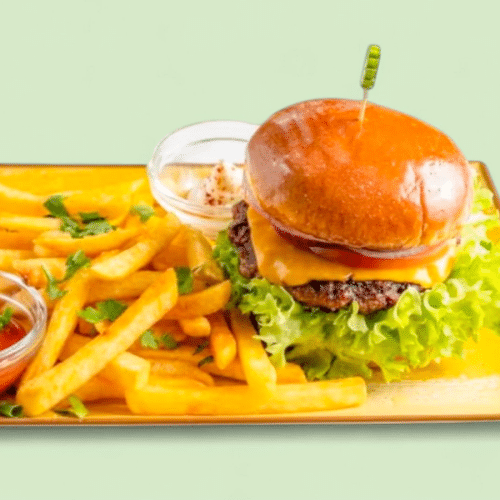 Veganer Bengel-Cheeseburger