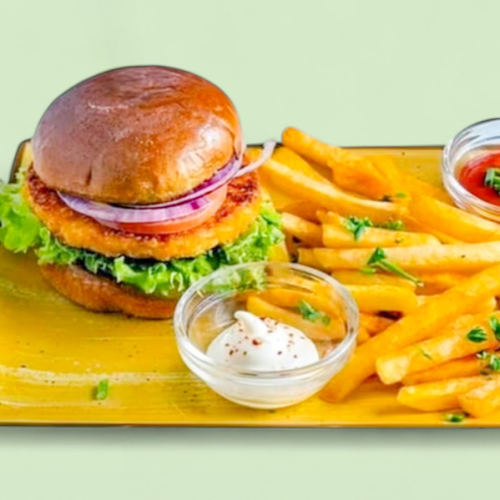 Veganer Chickenburger