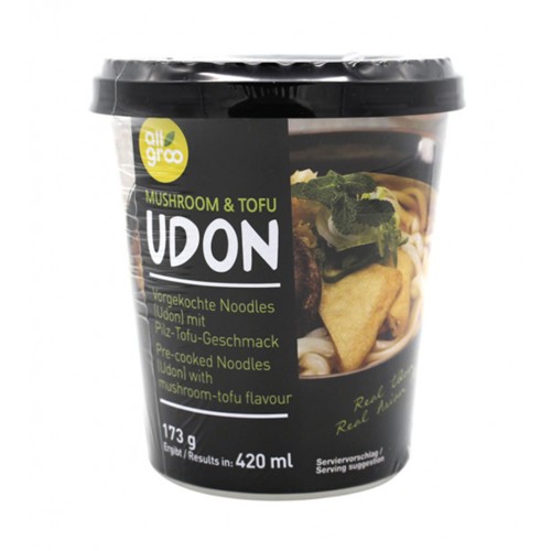 Allgroo Udon Nudeln vorgekocht mit Pilz-Tofu-Geschmack 173g