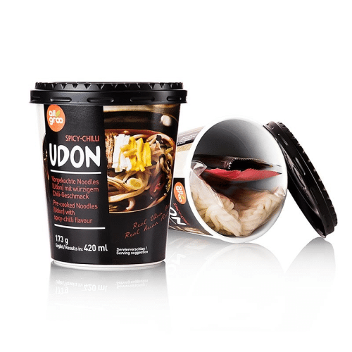 Allgroo Udon Nudeln vorgekocht mit würzigem Chili-Geschmack 173g
