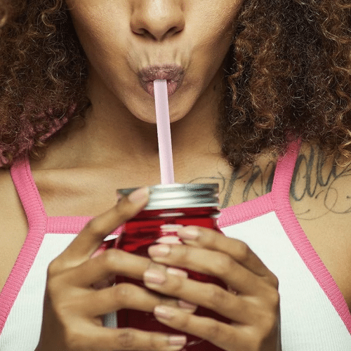 Candy Straw Erdbeere (essbare Strohhalm)