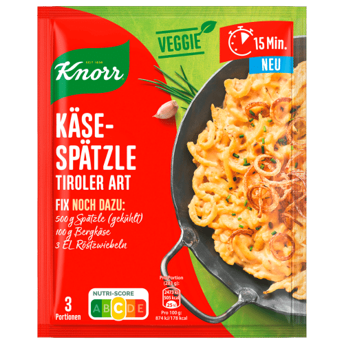 Knorr Käse-Spätzle Tiroler Art