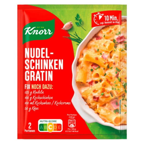 Knorr Nudel-Schinken-Gratin