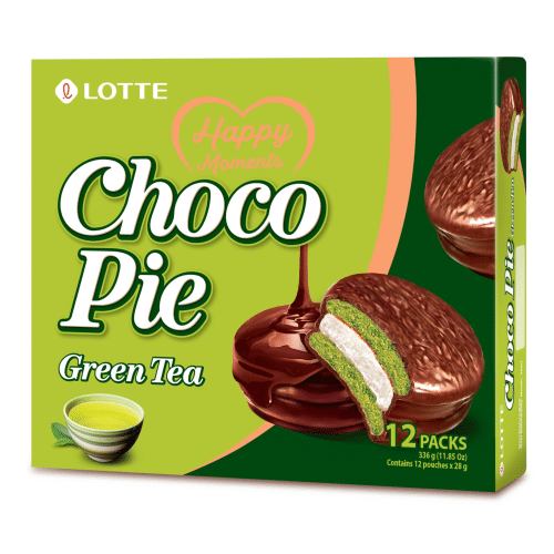 Lotte Choco Pie Green Tea 12 Stück