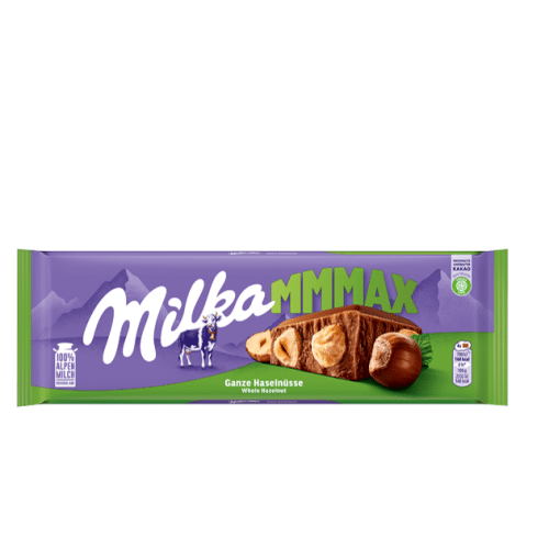Milka ganze Haselnüsse 300g Tafel