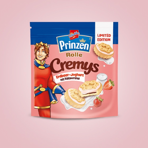 Prinzen Rolle Cremys Erdbeere-Joghurt mit Kakaocreme