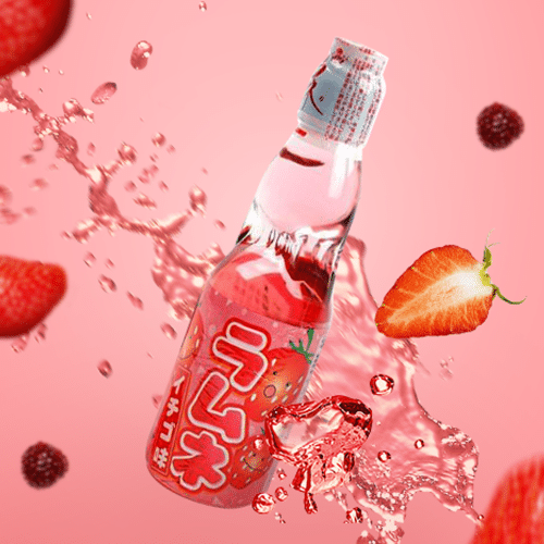 Ramune Strawberry Kugelgetränk Japan