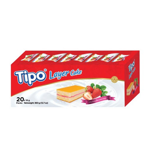 Tipo Layer Cake Strawberry Flavour (14 Stück)