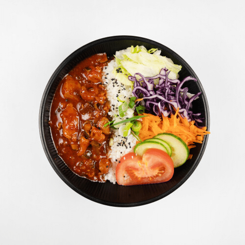 Reisbowl Japan Curry Chicken