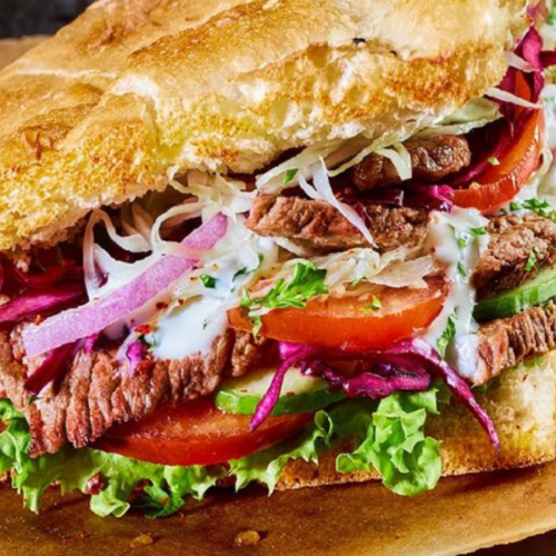 Döner im Fladenbrot - nur Fleisch