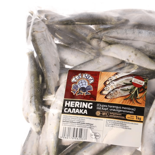 Tri Kita Strömling - Hering mit Kopf, unausgenommen, 1000g