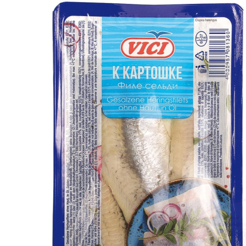 Vici Gesalzene Heringsfilets ohne Haut in Öl 240g