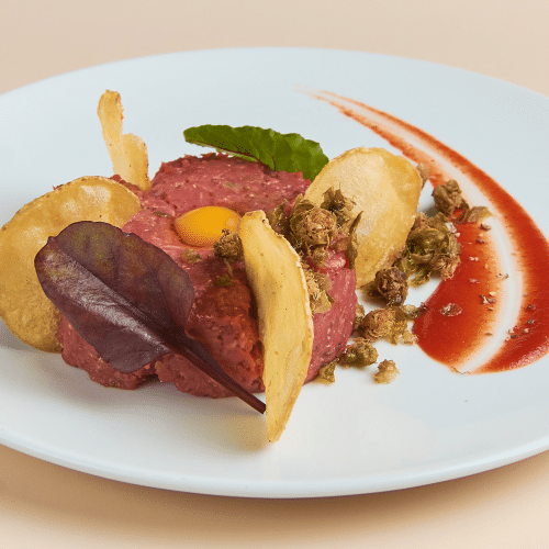 Beef Tartare groß (180g, pikant)