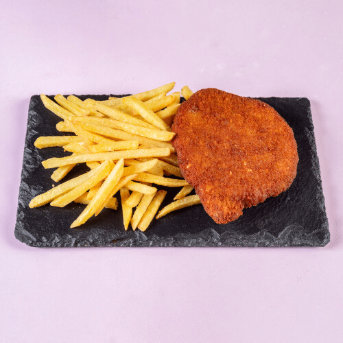 Schweine-Schnitzel mit Pommes