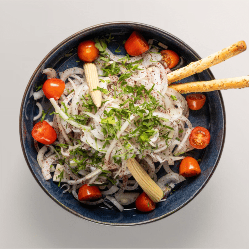 Zwiebelsalat (vegan)