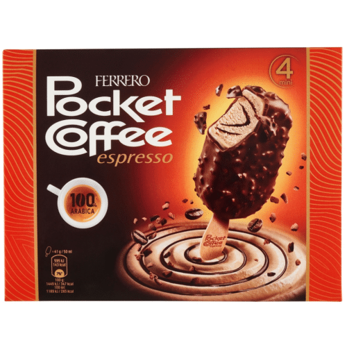 Ferreo Pocket Coffee Stieleis - 4 Stk