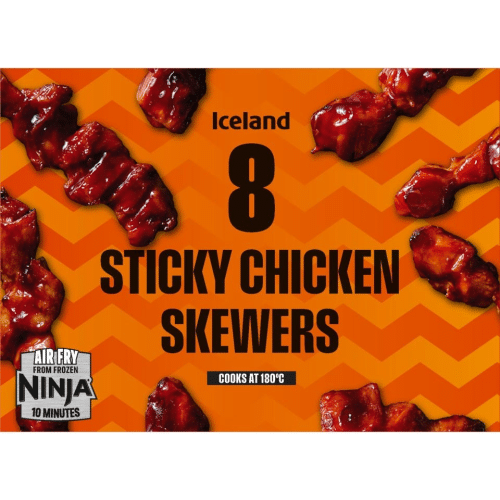 Iceland 8 saftige Sticky-Hähnchen-Spieße (144 g)
