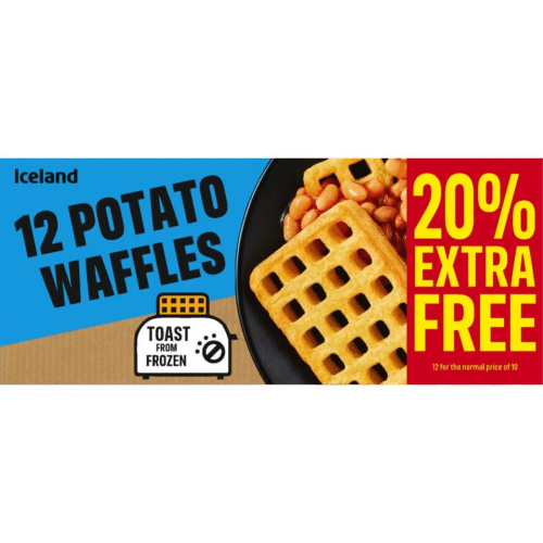 Iceland Potato Waffles-Kartoffel Waffeln 680g