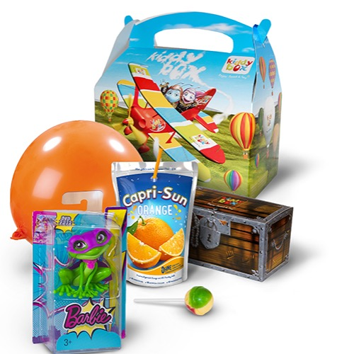 Kiddy Box mit Nuggets und Knoblauchkartoffeln