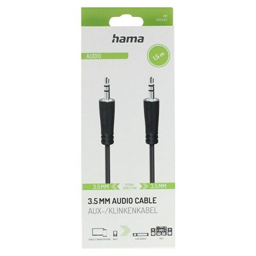 Hama 205262 Klinken-Kabel 3,5mm 1.5m Schwarz
