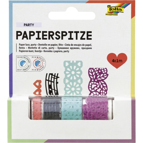 Folia Papierbordüren 'Fantasy', selbstklebend, sortiert 32g