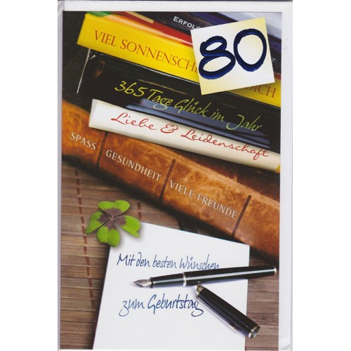 Geburtstagskarte zum 80zigsten 
