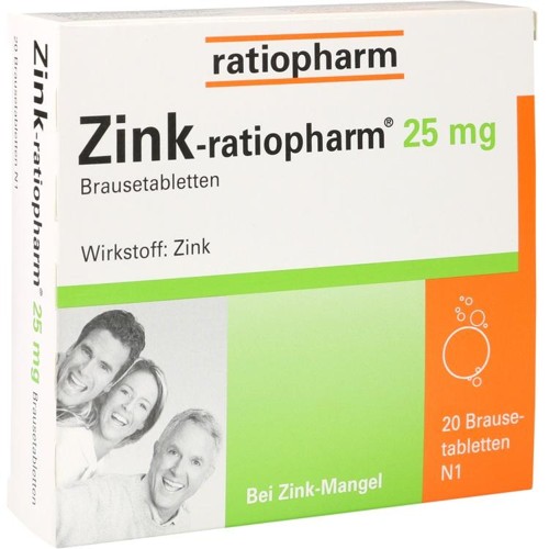 Zink ratiopharm 25mg Brausetabletten 20 Stück