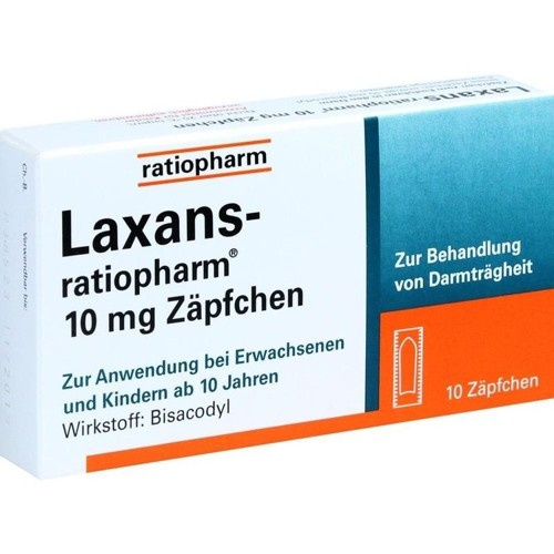 Laxans-ratiopharm 10mg Zäpfchen 10 Stück