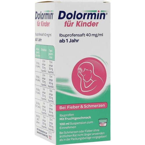 Dolormin für Kinder Ibuprofensaft 40 mg/ml 100 Milliliter