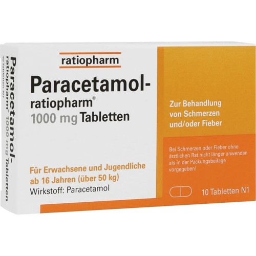 Paracetamol-ratiopharm 1000 mg Tabletten 10 Stück