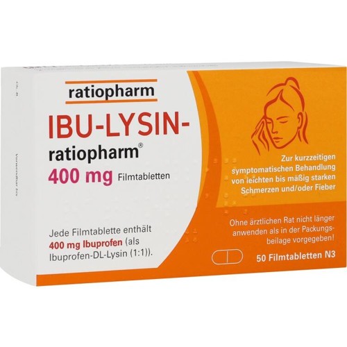 IBU-LYSIN-ratiopharm 400 mg Filmtabletten 50 Stück