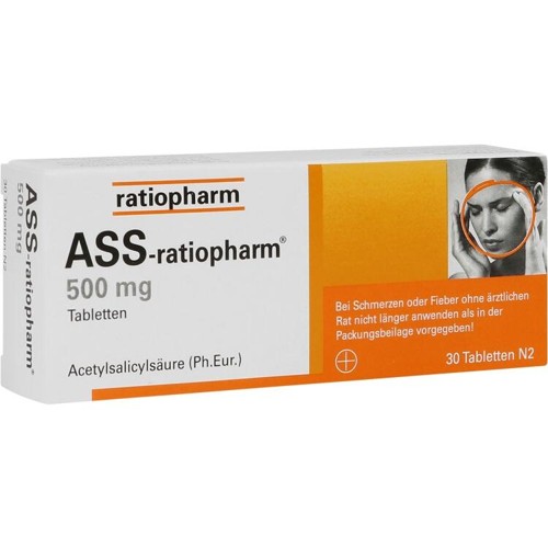 ASS-ratiopharm 500mg 30 Stück