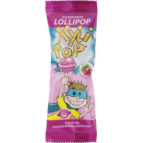 miradent XyliPOP Lolli Zahnpflegelolli Erdbeere 6 Gramm