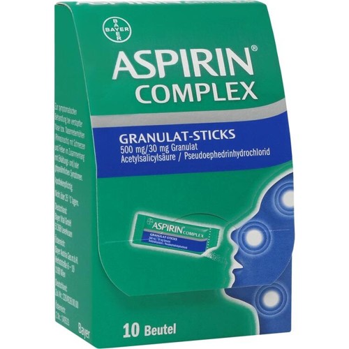 Aspirin Complex Granulat-Sticks 500mg/30mg Granula 10 Stück