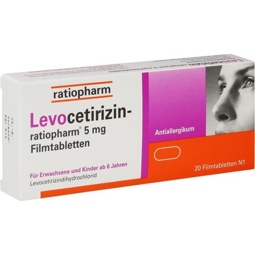Levocetirizin-ratiopharm 5 mg Filmtabletten 20 Stück