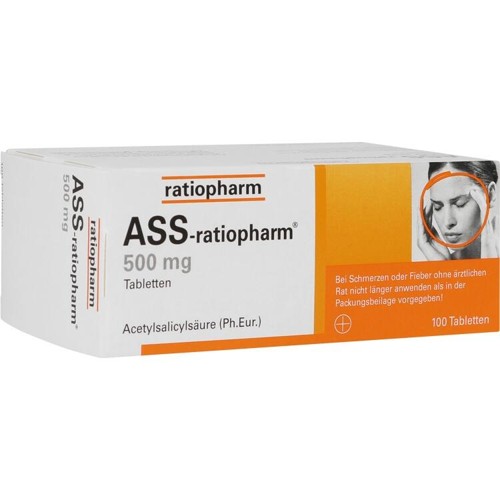 ASS-ratiopharm 500mg 100 Stück