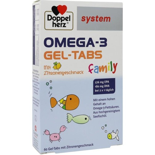 Doppelherz Omega-3 Family Gel-Tabs system 60 Stück