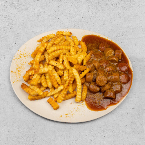 Currywurst mit Pommes