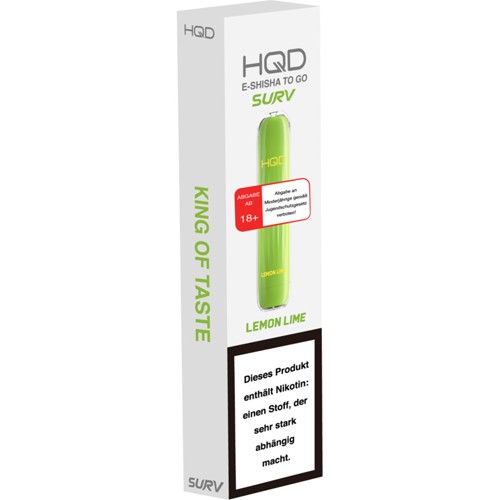 HQD E-Shisha Surv 600 - Lemon Lime Ice 25g
