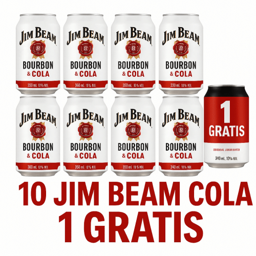 10 Jim Beam Cola 1 gratis