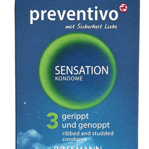 3 gerippte Kondomen