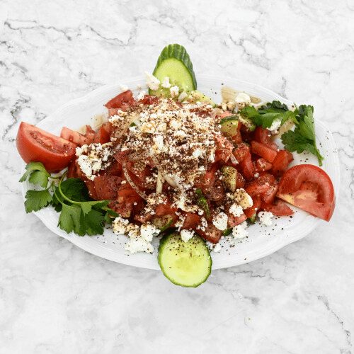 Beyaz Peynirli Coban Salatasi