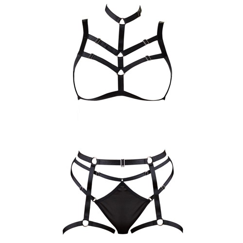 3-teiliges Harness-Set mit verstellbaren Hakenverschlüssen S-L