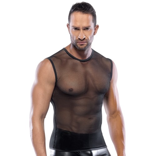 Herren-Shirt aus grobem Netz